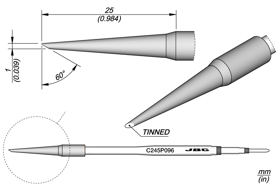 C245P096 - Bevel Cartridge Ø 1